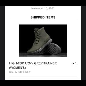 NoBull Womens hi top army grey trainer